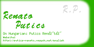 renato putics business card